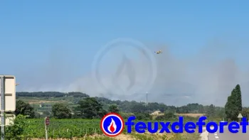 Incendie à Roquemaure - Gard - 2 juillet 2026 - Feux de forêts et d'espaces naturels