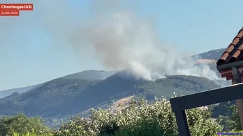 Incendie à Chanteuges - Haute-Loire - 2 juillet 2026 - Feux de forêts et d'espaces naturels