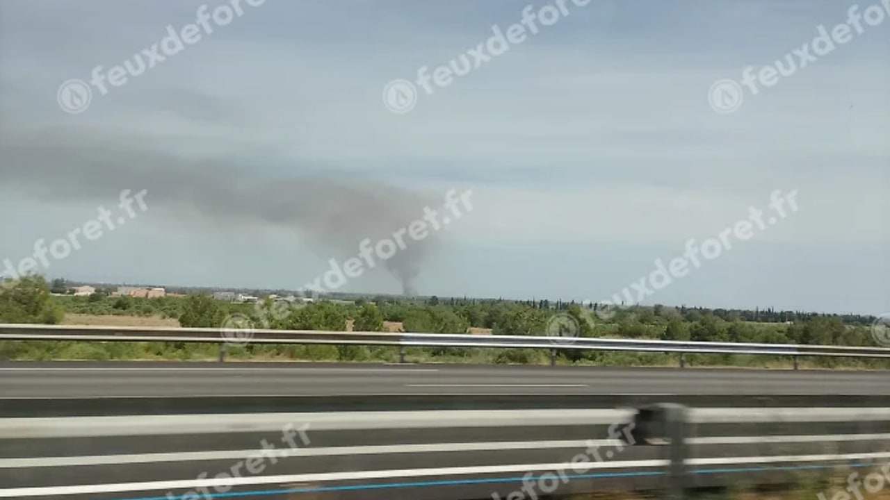 Incendie à Saint-Hippolyte - Pyrénées-Orientales - 6 juin 2026 - Feux de forêts et d'espaces naturels