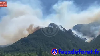 Incendie à Die - Drôme - 2 juillet 2026 - Feux de forêts et d'espaces naturels