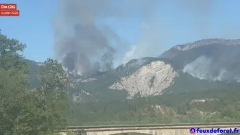 Incendie à Die - Drôme - 2 juillet 2026 - Feux de forêts et d'espaces naturels