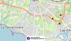 Incendie à Agde (34) : les pompiers interviennent
