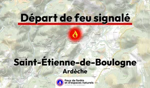 Incendie à Saint-Étienne-de-Boulogne (07) : le feu est éteint
