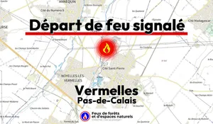 Incendie à Vermelles (62) : le feu est éteint