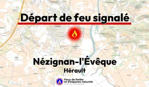 Incendie à Nézignan-l'Évêque (34) : le feu est éteint
