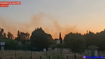 Incendie à Rochefort-du-Gard - Gard - 4 juillet 2026 - Feux de forêts et d'espaces naturels