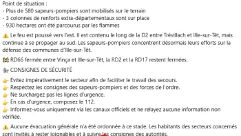 Incendie à Trévillach - Pyrénées-Orientales - 4 juillet 2026 - Feux de forêts et d'espaces naturels