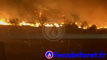 Incendie à Capendu - Aude - 4 juillet 2026 - Feux de forêts et d'espaces naturels