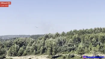 Incendie à Milhaud - Gard - 5 juillet 2026 - Feux de forêts et d'espaces naturels