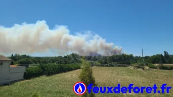 Incendie à Lédenon - Gard - 5 juillet 2026 - Feux de forêts et d'espaces naturels