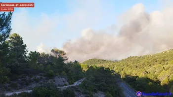 Incendie à Carlencas-et-Levas - Hérault - 5 juillet 2026 - Feux de forêts et d'espaces naturels
