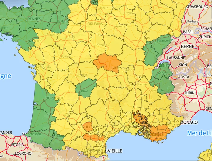Le Var, le Vaucluse et l'Allier en risque élevé ce week-end