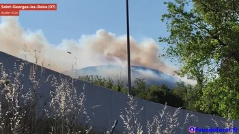 Incendie à Saint-Georges-les-Bains - Ardèche - 7 juillet 2026 - Feux de forêts et d'espaces naturels