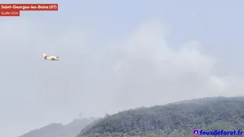 Incendie à Saint-Georges-les-Bains - Ardèche - 7 juillet 2026 - Feux de forêts et d'espaces naturels