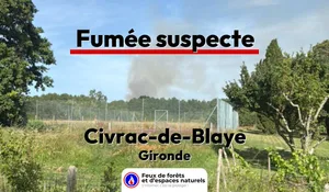 Incendie à Civrac-de-Blaye (33) : le feu est éteint