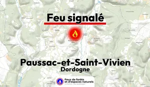 Incendie à Paussac-et-Saint-Vivien (24) : le feu est éteint