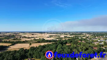 Incendie à Mézières-en-Brenne - Indre - 8 juillet 2026 - Feux de forêts et d'espaces naturels