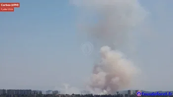 Incendie à Corbas - Métropole de Lyon - 9 juillet 2026 - Feux de forêts et d'espaces naturels