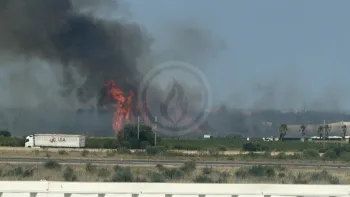 Incendie à Rivesaltes - Pyrénées-Orientales - 9 juillet 2026 - Feux de forêts et d'espaces naturels