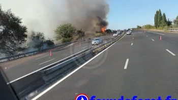 Incendie à Nîmes - Gard - 9 juillet 2026 - Feux de forêts et d'espaces naturels