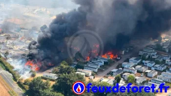 Incendie à La Plaine-sur-Mer - Loire-Atlantique - 10 juillet 2026 - Feux de forêts et d'espaces naturels