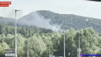 Incendie à Oyonnax - Ain - 10 juillet 2026 - Feux de forêts et d'espaces naturels