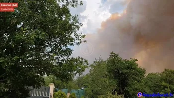 Incendie à Cieurac - Lot - 11 juillet 2026 - Feux de forêts et d'espaces naturels