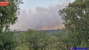 Incendie à Cieurac - Lot - 11 juillet 2026 - Feux de forêts et d'espaces naturels