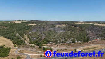 Incendie à Cieurac - Lot - 11 juillet 2026 - Feux de forêts et d'espaces naturels
