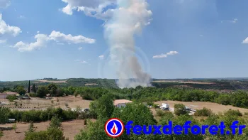 Incendie à Cieurac - Lot - 11 juillet 2026 - Feux de forêts et d'espaces naturels