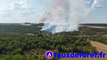 Incendie à Cieurac - Lot - 11 juillet 2026 - Feux de forêts et d'espaces naturels