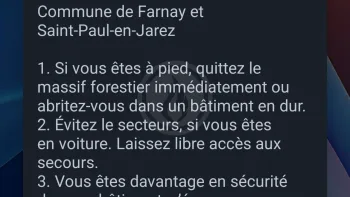 Incendie à Farnay - Loire - 12 juillet 2026 - Feux de forêts et d'espaces naturels