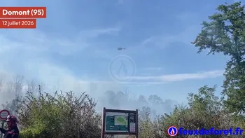 Incendie à Domont - Val-d'Oise - 12 juillet 2026 - Feux de forêts et d'espaces naturels