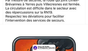 Incendie à Yerres (91) : les pompiers interviennent