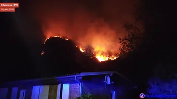 Incendie à Montcusel - Jura - 14 juillet 2026 - Feux de forêts et d'espaces naturels