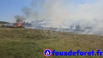 Incendie à Saint-Barthélemy-de-Vals - Drôme - 26 juin 2026 - Feux de forêts et d'espaces naturels