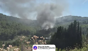 Incendie à La Cadière-d'Azur (83) : les pompiers interviennent
