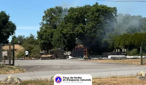 Incendie à Muzillac (56) : les pompiers interviennent