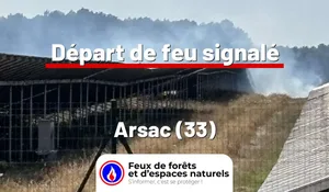 Incendie à Arsac (33) : le feu est éteint