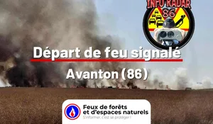 Incendie à Avanton (86) : le feu est éteint
