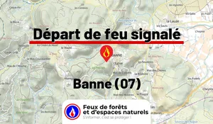 Incendie à Banne (07) : le feu est éteint