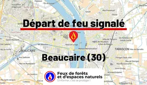 Incendie à Beaucaire (30) : le feu est éteint