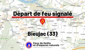 Incendie à Bieujac (33) : le feu est éteint