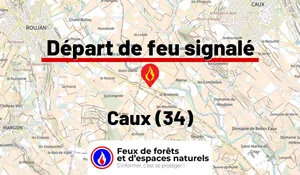Incendie à Caux (34) : le feu est éteint