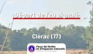 Incendie à Clérac (17) : le feu est éteint