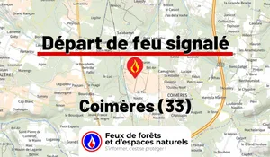 Incendie à Coimères (33) : le feu est éteint