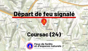 Incendie à Coursac (24) : le feu est éteint