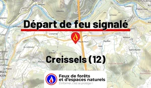 Incendie à Creissels (12) : le feu est éteint