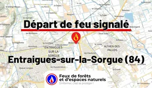 Incendie à Entraigues-sur-la-Sorgue (84) : le feu est éteint