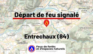 Incendie à Entrechaux (84) : le feu est éteint